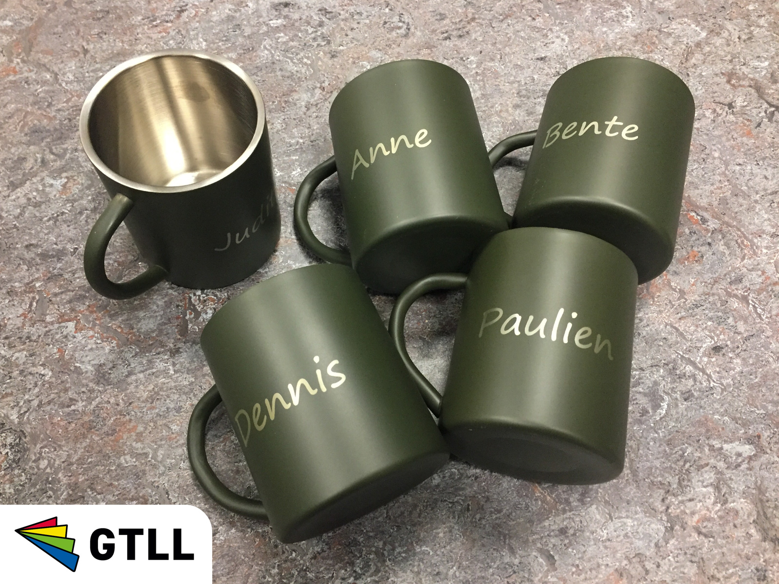 RVS mokken bedrukken of laseren met naam