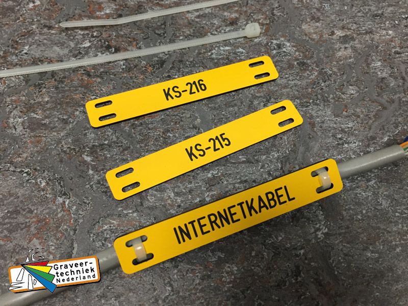 Kunststof kabelaanduiding-kabelcodering plaatjes