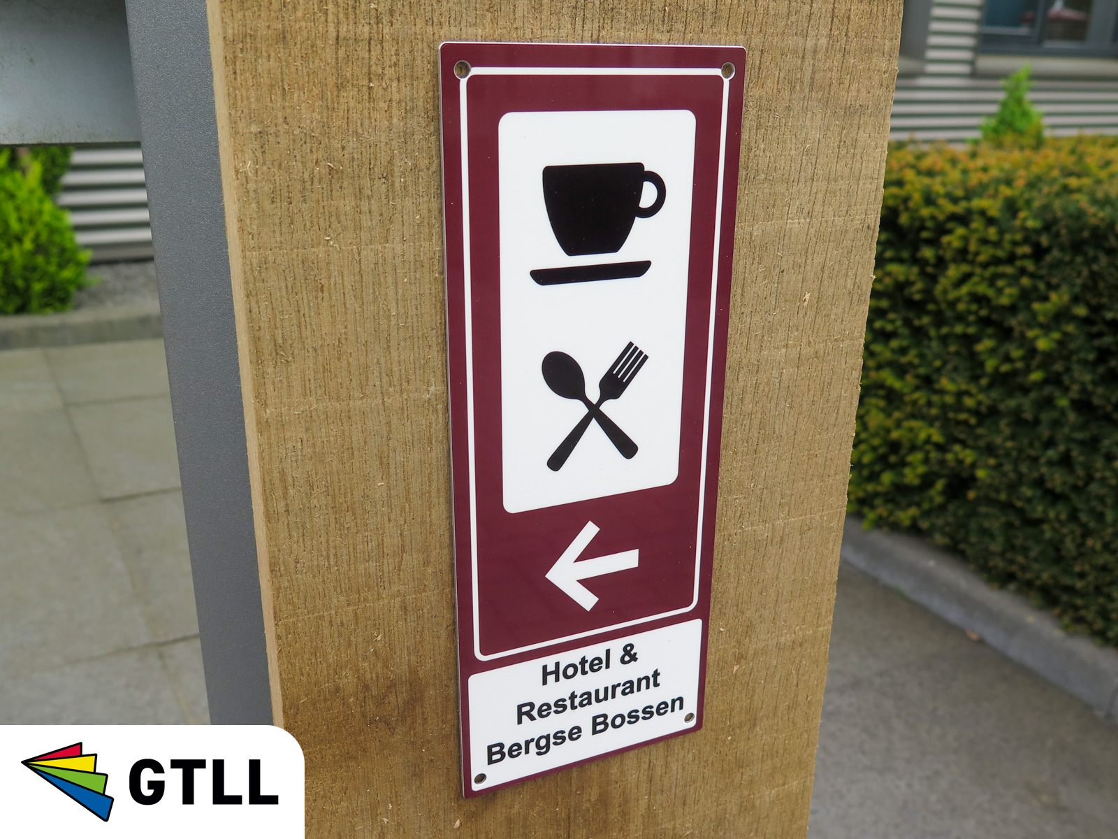 Hotel en restaurant bewegwijzering op maat gemaakt