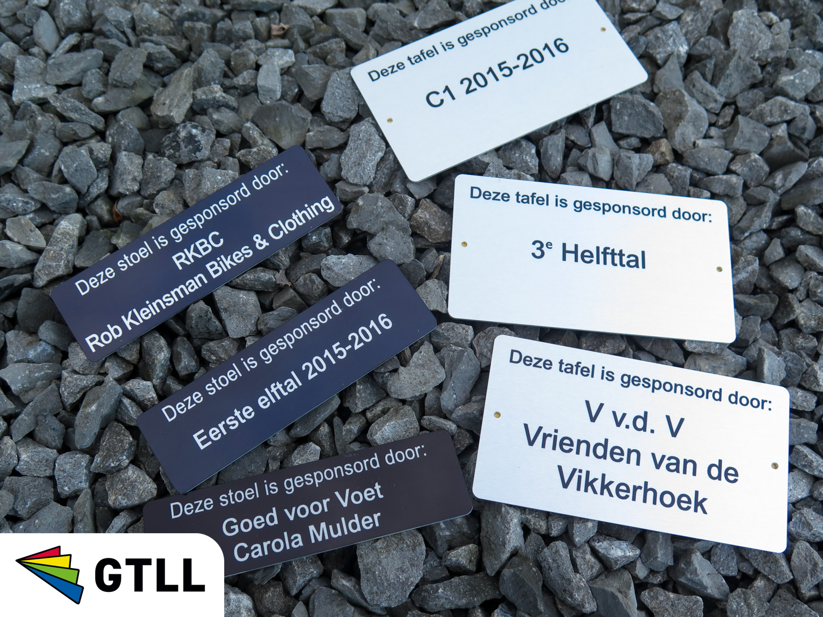 Sponsorplaatjes sportclubs