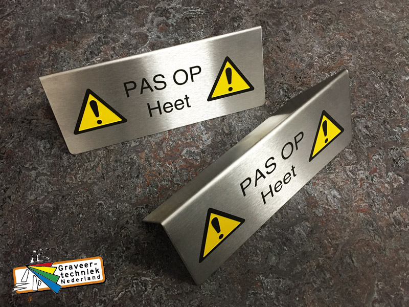 Tentbordje waarschuwing