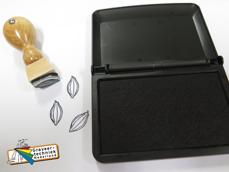 Klein inkt handstempel 10x20mm