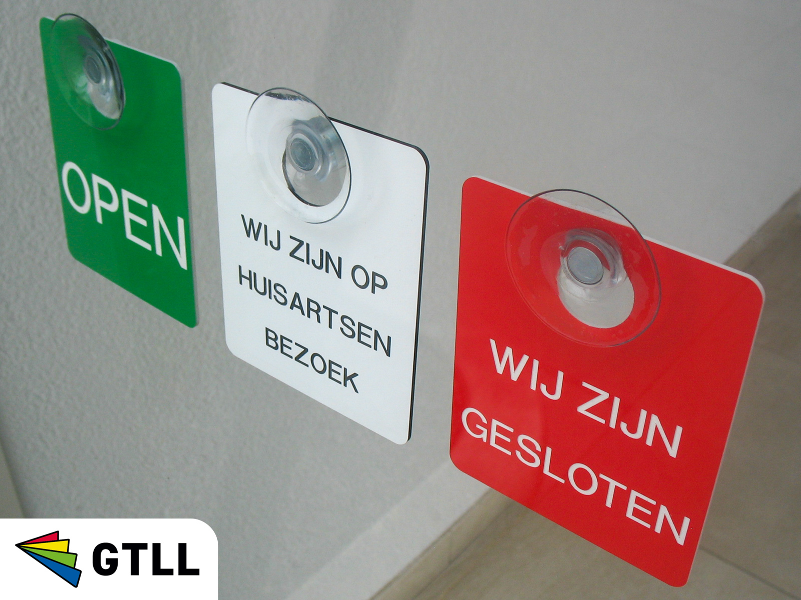 Open of gesloten met zuignap