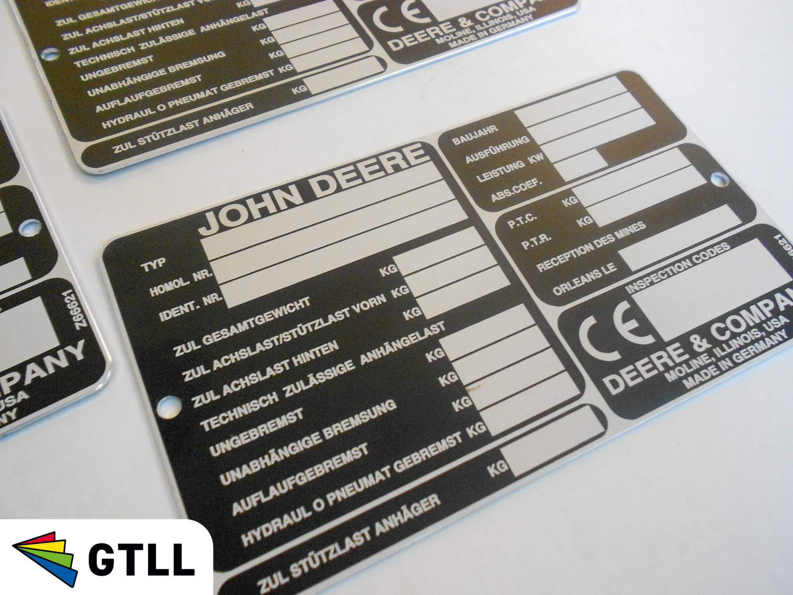 aluminium typeplaten met invulvelden