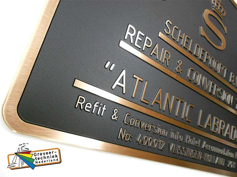 Speciaal brons opwaarts graveerwerk met gewafelde structuur