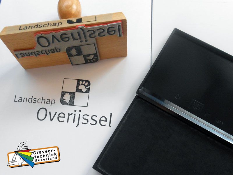 inkt handstempel met stempelkussen 130x60mm