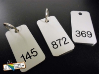 Aluminium sleutelhanger 30x60mm