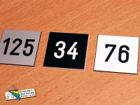lockerplaatjes deur met nummer, alle afmetingen en diverse kleuren mogelijk